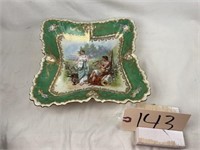 Austria hand painted dish Imperial Crown