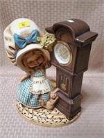 Ceramic Dutch Girl Electric Clock