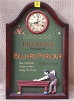 Franklin's Billard Parlour Battery Clock