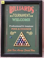Billards Tournament Welcome Sign
