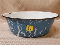 Antique Enamel Spongeware Bowl