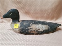 Antique Wood Duck Decoy, dated 1944 underneath
