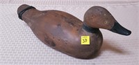 Antique Wood Duck Decoy w/ Glass Eyes
