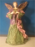 Holiday angel tree topper or decoration in green