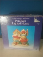 New winter village collectible porcelain lighted