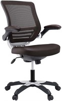 Modway Edge Office Chair with Flip-Up Arms, Brown