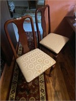 2 Upholstered Dining Room Style Chairs