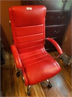 Red Chrome Desk Chair