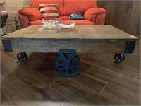 Warehouse Cart Style Coffee Table