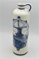 Delft Blue Made in Holland Windmill Decanter