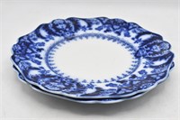 (2) FLORIDA Royal Semi-Porcelain Flow Blue Plates