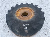 Firestone 23.1 x 26 Forestry Tire w/14 Hole JD Rim