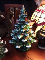 20 inch vintage light up green Christmas tree