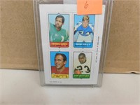 1969 Topps 4 In 1 Football Stamps