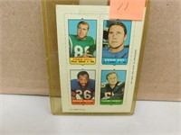 1969 Topps 4 In 1 Football Stamps