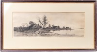 Art Pencil Signed Etching E.L Fields