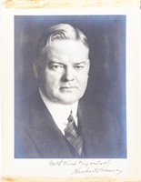 Signed Herbert Hoover Photo Black & White