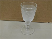 Antique Pressed Glass Goblet - 4.25" Tall