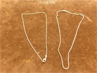 2- Sterling Silver Italy Chains