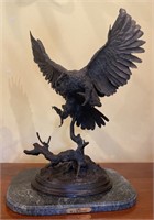 Large Owl Bronze After Jules Moigniez
