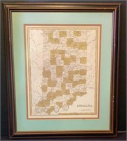 Antique 1838 Indiana Map