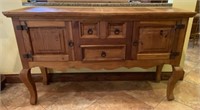 Antique Rustic Spanish Style Side Board