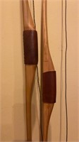 Two Hand Crafted Wood Bows