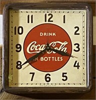 Antique Drink Coca Cola In Bottles Clock