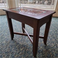 Modern Glass Top Side Table