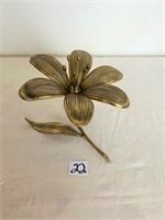 Brass Decorative vintage flower appr. 5"x7"