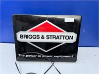 Lighted Briggs & Stratton sign appr. 20"x15"