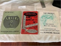 3 Vintage Magic Trick books/pamphlets