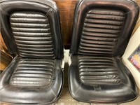 64-65 Black leather Mustang bucket seats