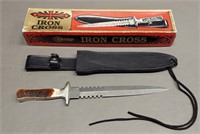 Iron Cross Damascus Knife