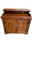 Antique pine dry sink folkart painting