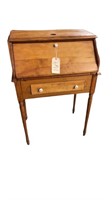 Primitive pine desk with inkwell