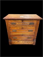 Antique Oak 3 drawer Eastlake chest