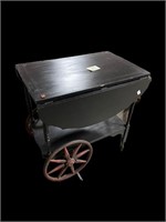 Vintage drop leaf tea cart