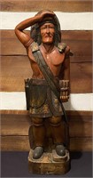 Cigar Store Style Carved Wooden Indian