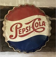 Pepsi Metal Bottle Cap Sign