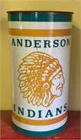 Vintage Anderson Indians Waste Can