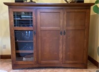 Arts And Crafts Style Entertainment Cabinet