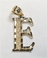 YELLOW GOLD LETTE "E" SHAPE PENDANT (~WEIGHT