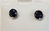 10K YELLOW GOLD SAPPHIRE(0.5CT)  EARRINGS, MADE