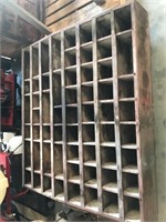 Antique Wood Pigeon Hole Cabinet