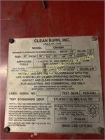 Clean burn CB 90BH overhead waste oil furnace