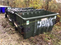 (4) 2 yard front load poly dumpsters