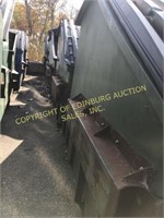 (5) 8 yd poly front load dumpsters