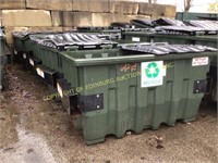(6) 2 yard poly front load dumpsters