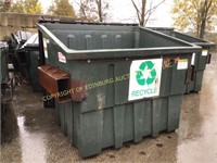 (6) 4 yard poly front load dumpsters